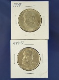 1948 and 1948-D Franklin Half Dollars XF-AU