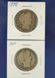 1898 and 1908 Barber Half Dollars AG-G