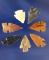 Set of seven nice Arrowheads in Colorado, largest is 7/8