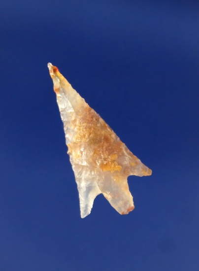 15/16" exceptionally well flaked Columbia River gem point made from highly translucent agate found i