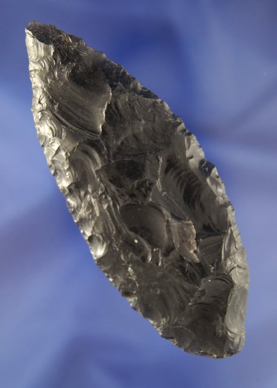 4 9/16" Obsidian Blade that is well patinated found in Klamath County Oregon in the 1940s by Mr. Upd