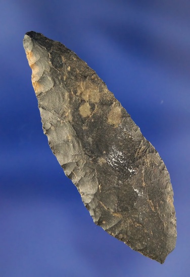2 3/4" Constricted Base Knife. Found in Las Animas Co., Colorado by Joella and Robert J. Hill.