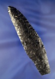 Exceptional 5 7/16 inch stemmed knife with a fractured base that is very well flaked found in Harney