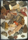 Large group of assorted Flint Knives, Arrowheads and Scrapers in varying conditions, largest is 4