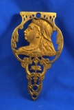 Queen Victoria Jubilee portrait brass trivet, 