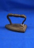 Small flat iron, fancy handle, Ht 2 1/4