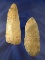 Pair of Flint Blades found in Ohio, largest is 4 3/16