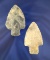 Pair of Flint Ridge Flint Late Adena Arrowheads found near Chickasaw, Ohio. Largest is 2 5/8