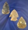 Set of 3 Hopewell Artifacts made from Flint Ridge Flint. Largest is 1 15/16