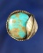 Old antique silver and turquoise ring.