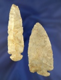 Pair of restorable Flint Ridge Flint Arrowheadsfound near Fredericktown, Knox Co., Ohio.