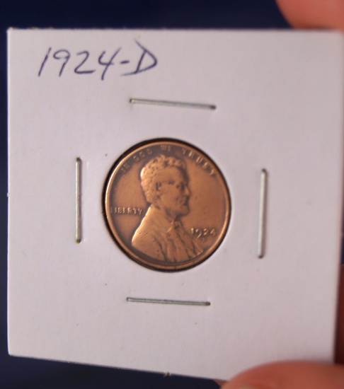 1924-D Lincoln Wheat Cent F Details