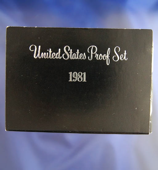 1981 Proof Set in Original Box Susan B Anthony Dollar and Washington Quarter are Type II