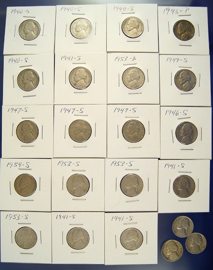 Assorted Jefferson Nickels G-VF.