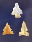 Set of 3 nicely translucent Gempoints, largest is 3/4