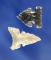 Pair of Sidenotch Arrowheads - Largest is 7/8