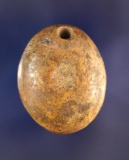 Brown, Oval Pendant, drilled, 1 1/4