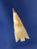Fine and delicate Wallula Gap with red tip, 1” L, made of Agate.John Day River.