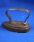 Small tear drop tailors iron, cast iron, strap handle, Ht 3