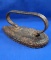 Tailors iron, tear drop shape, rough finish cast iron, Ht 4 1/2