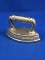 Advertising iron, double point, silver color, nicely chromed, 