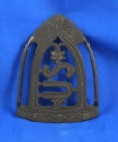 Iron stand, spade shaped, 