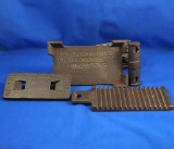 Hand roller fluter, Shepard Hardware Co, Buffalo, NY, 4 piece, base 6