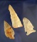 Set of 3 Indiana Arrowheads, largest is 3
