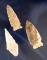 Set of three nice Missouri arrowheads, largest is 2 5/16 