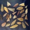group of 30 assorted Neolithic arrowheads found in the northern Sahara desert region of Africa.