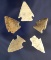 Set of five Texas arrowheads in very nice condition, largest is 1 7/16
