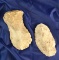 Pair of flint tools including a Hoe and a Celt, largest is 5 3/8