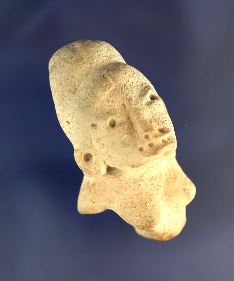 2 1/4" Tall PreColumbian Female Fertility Symbol made from Clay.