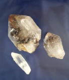Set of 3 Quartz Crystals - largest is 3