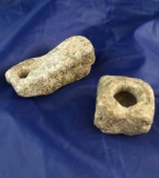 Pair of Steatite artifacts found in New York. Largest is 3 1/2