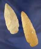 Pair of large Flint Knives found in Ohio, largest is 4 1/16
