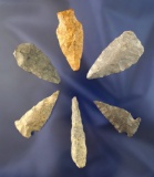 Hard to find! Set of 6 flaked artifacts found in Vermont, very hard state to find artifacts!