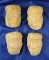 Group of four classic style grooved Hammerstones found in Ohio.