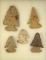 Set of 5 Archaic Thebes Bevels found in Ohio. Largest is 2 3/4