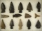 Set of 14 assorted Ohio Arrowheads, largest is 2