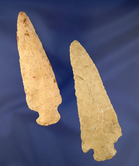 Pair of large Hopewell Knives found in Ohio, largest is 4 5/8".