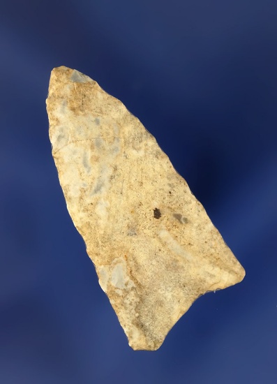1 11/16" Fluted Paleo Dart Point found in Darke Co., Ohio.