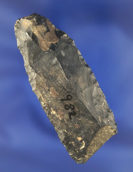3" Paleo Knife found in Fayette Co., Ohio. Ex. John Schatz Collection.