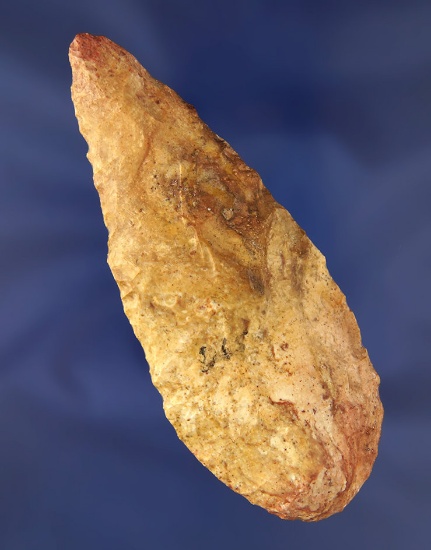 4 1/2" Ovoid Knife made from mottled Tan and Pink Chert; Western U.S.