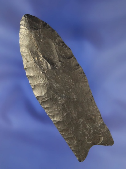 4 1/8" Paleo Clovis made from Coshocton Flint - Coshocton Co., Ohio. Bennett COA.