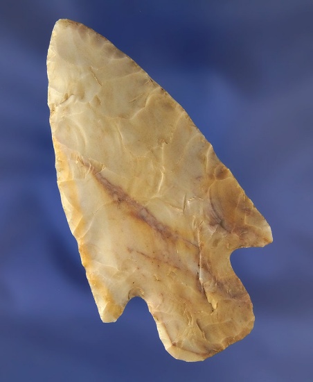 3 1/2" Late Robbins Adena made from Flint Ridge Flint. Found in Fairfield Co., Ohio.