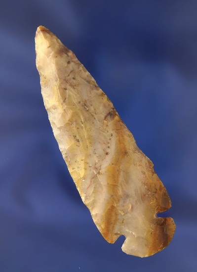 3 3/4" Dovetail made from Colorful Flint Ridge Flint. Found in Richland Co., Ohio. Bennett COA.