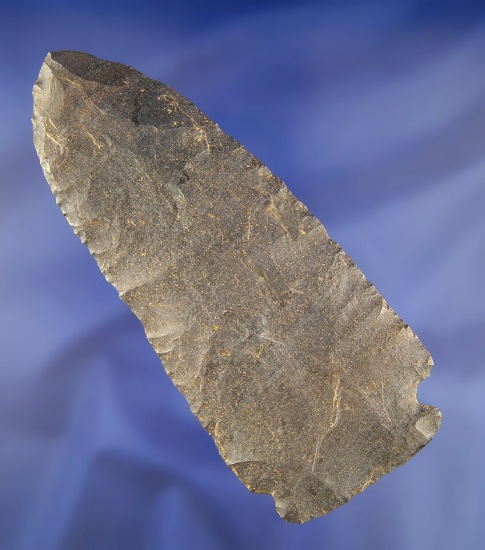 6 3/8" Hopewell made from Robbin Egg Chert and found in Tennessee. Bennett COA.