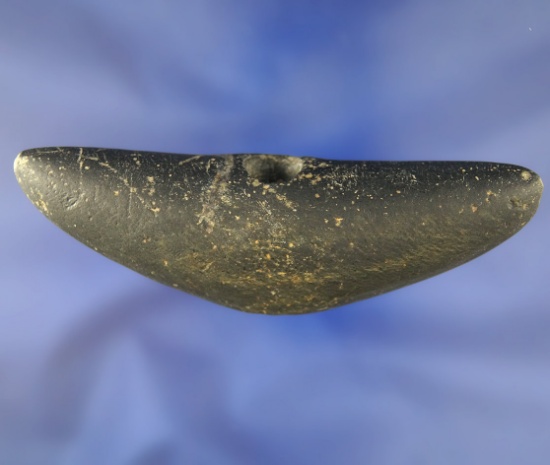 4 7/16" Chloritic Schist Pick Bannerstone found in Berlin Twp. Delaware Co., Ohio.
