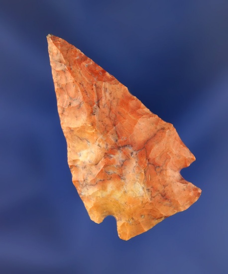 Classic style 2 1/16" Pentagonal made from Flint Ridge Flint found in Ohio. Ex. Mel Wilkins.